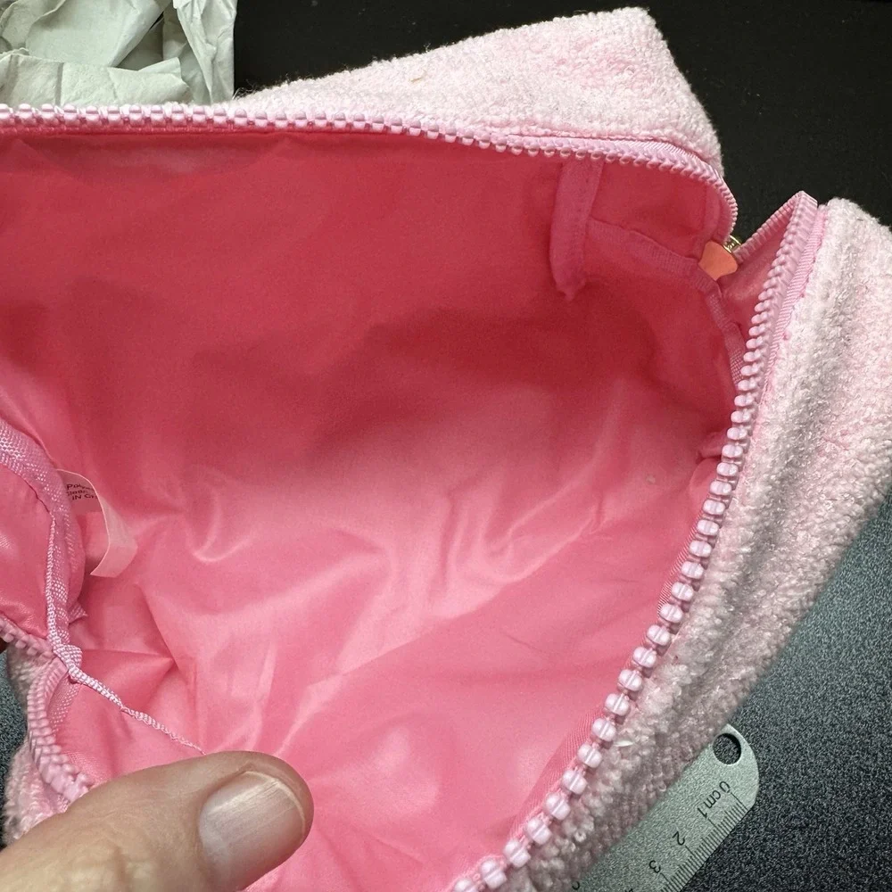 Pink Pouch Terry Cloth Summer Travel Survival Kit bag Kirkland's Home NWT‎ Flaw